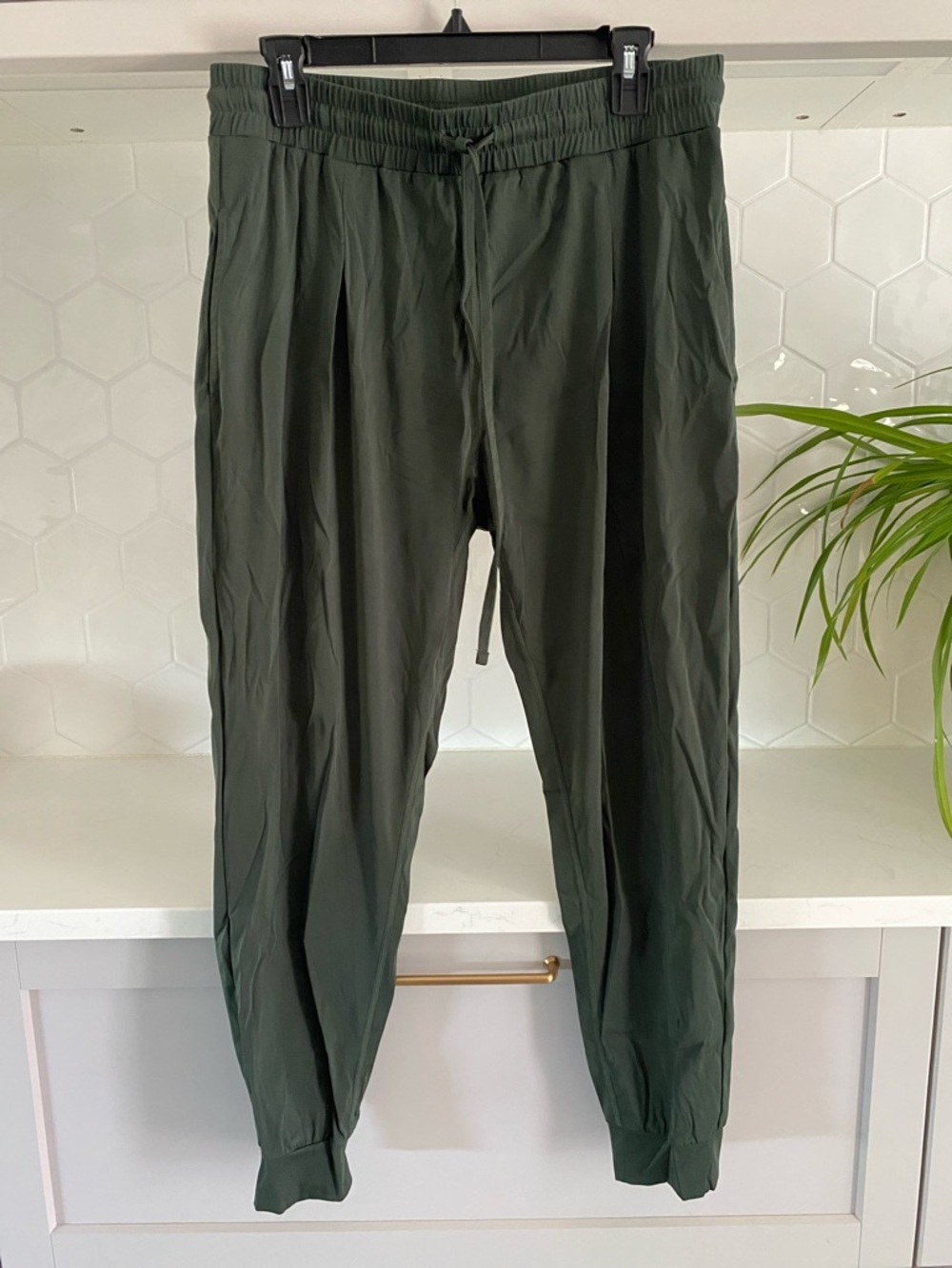 Mono B Olive Green Drawstring Joggers